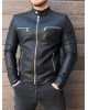 Мъжко  кожено яке black/черен